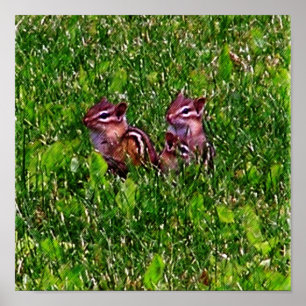 Baby Chipmunks Premier Jour #1 Poster animal