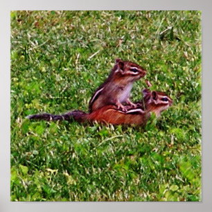 Baby Chipmunks Premier Jour #5 Poster animal