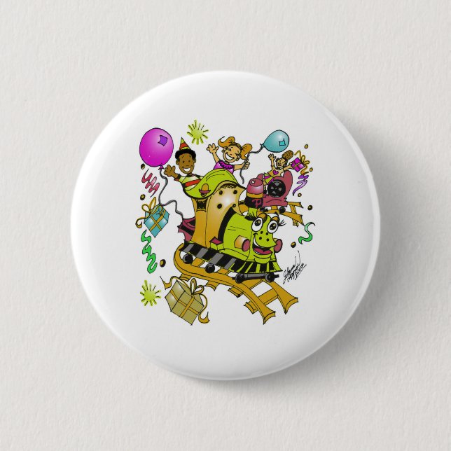 baby choo choo train 2 inch round button (Front)