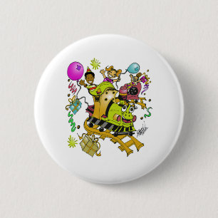baby choo choo train 2 inch round button