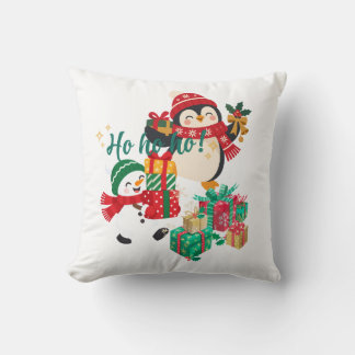 : Baby Christmas Blanket, Cute Holiday Nursery Gif Throw Pillow