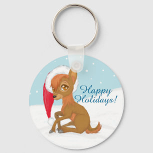 Baby Christmas Reindeer Keychain