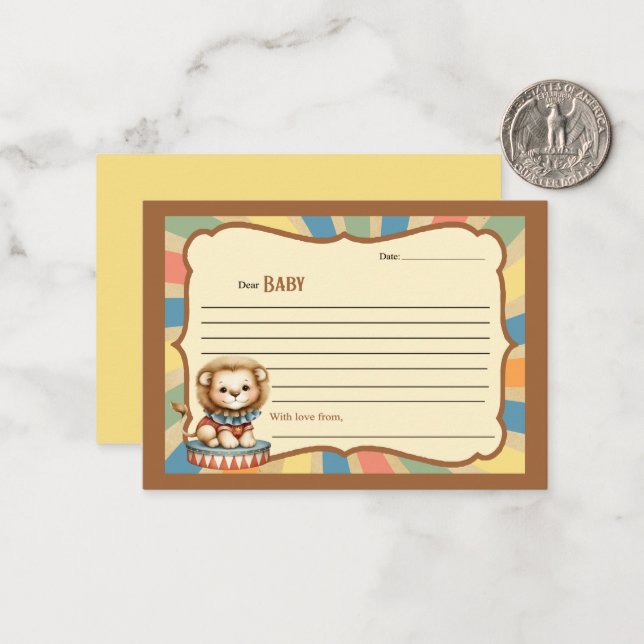 Baby Circus Card (Front/Back In Situ)