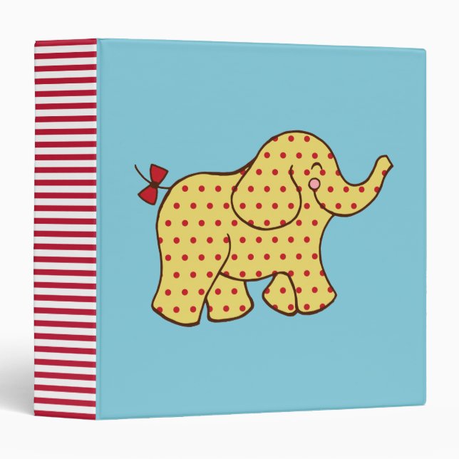 Baby Circus Elephant Scrapbook Binder (Front/Spine)