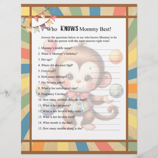Baby Circus_  Knows Mommy Best Game Letterhead (Front)