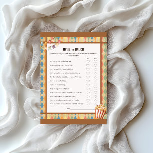 Baby Circus_ Over or Under Baby Shower game Letterhead