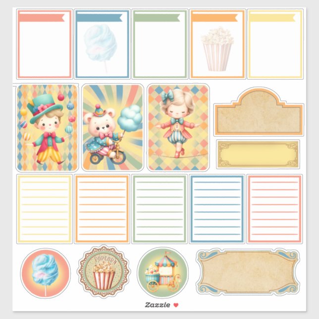 Baby Circus Planner Sticker (Sheet)