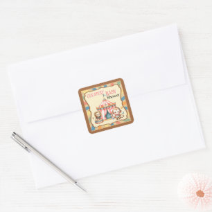Baby Circus Square Sticker