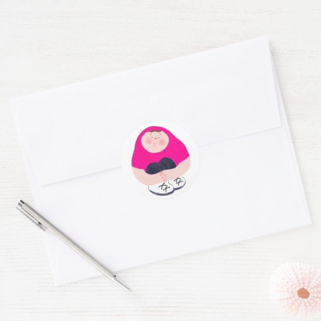 Baby  classic round sticker (Envelope)
