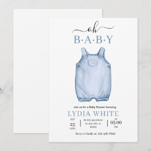 Baby Clothes Baby Shower Invite, Boy baby Shower Invitation