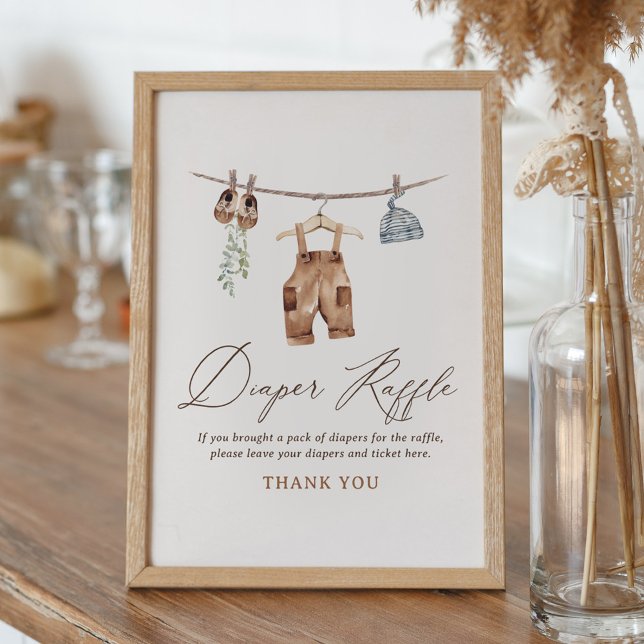 Baby Clothes Boy Baby Shower Diaper Raffle Sign (Creator Uploaded)