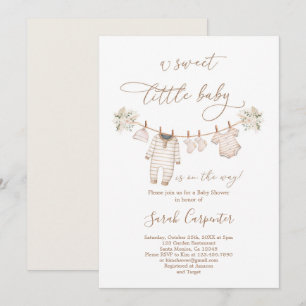Baby Clothes Neutral Baby Shower Invitation
