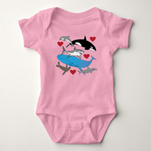 Baby clothes, one-piece, Marine life Bodysuit