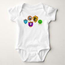 Baby clothes with a cartoon of Capoeira