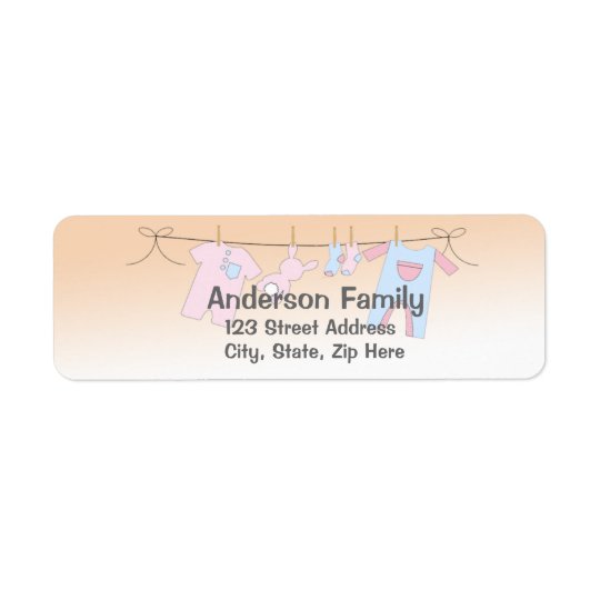 Baby Clothesline Address Label