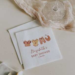 Baby Clothesline Baby Shower Napkin