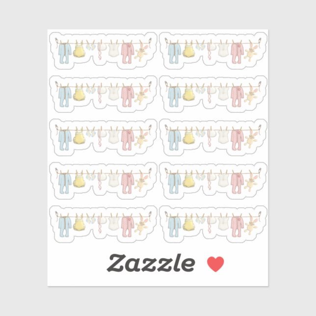 Baby Clothing Clothesline Infants Sewing Planner (Sheet)