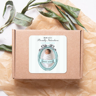 Baby & Co Baby Photo  Square Sticker