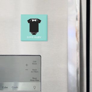 BABY & CO Little Man Love Baby Shower Party Favour Magnet