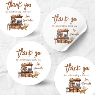 Baby Coffee Baby Shower Classic Round Sticker