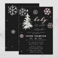 Baby Cold Outside Rhinestones Tree Girl Shower