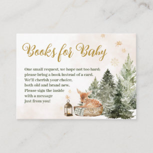 Baby Cold Outside Rustic Deer Winter Baby Shower E Enclosure Card