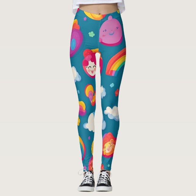 Baby  Colourful Personalized Pattern Leggings (Front)
