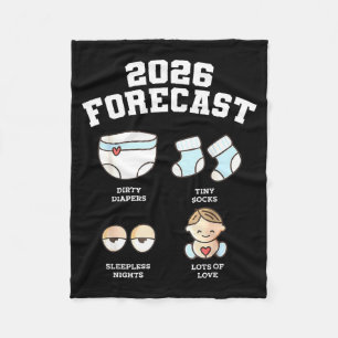 Baby Coming Soon 2026 Forecast Baby Shower Funny N Fleece Blanket