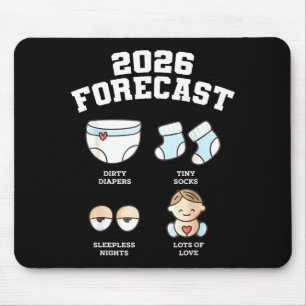 Baby Coming Soon 2026 Forecast Baby Shower Funny N Mouse Pad