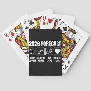 Baby Coming Soon 2026 Forecast Baby Shower Funny  Playing Cards