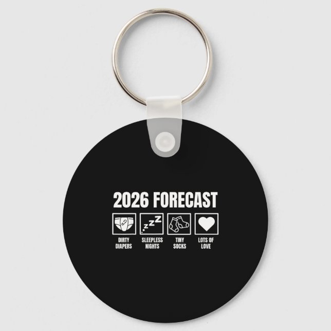 Baby Coming Soon 2026 Pregnancy Announcement Forec Keychain (Front)