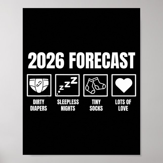 Baby Coming Soon 2026 Pregnancy Announcement Forec Poster (Front)