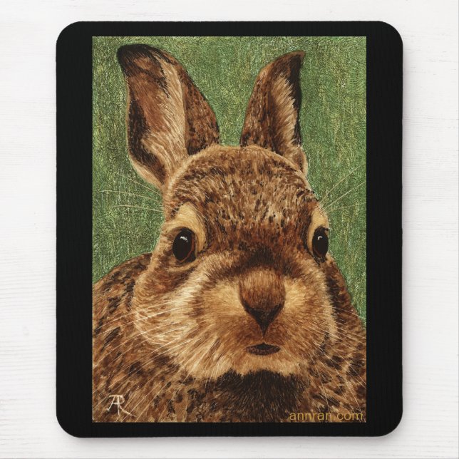 Baby Cottontail Rabbit Mousepad (Front)