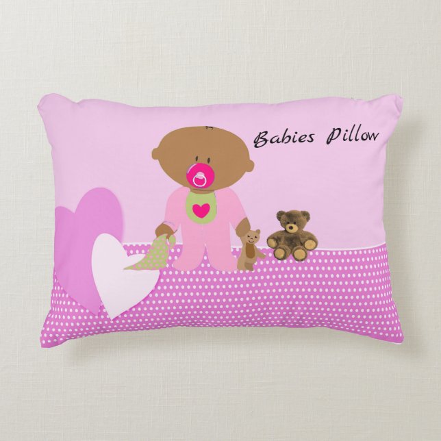Baby Coussin design en Pinks Girl (Devant)