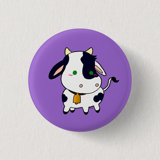 Baby Cow 1 Inch Round Button (Front)
