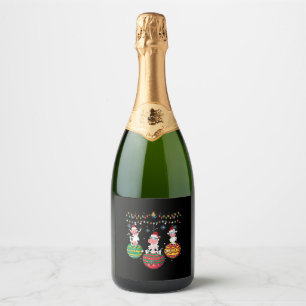 Baby Cow Christmas Sparkling Wine Label