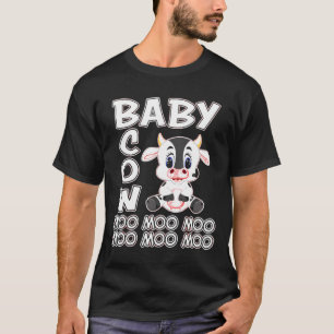 Baby Cow Moo Moo Moo Apparel Pinky Cute For Kids T-Shirt