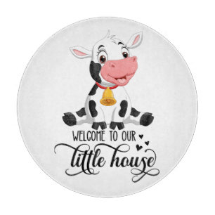 Baby Cow Welcome To Our Home Cutting Board