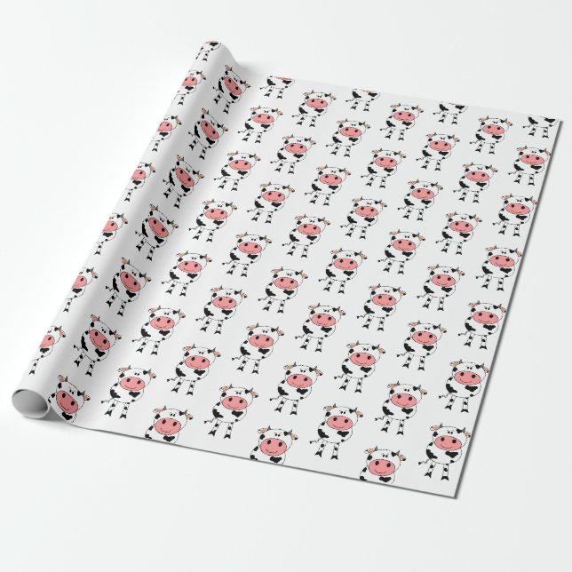 Baby Cow Wrapping Paper (Unrolled)