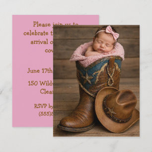 Baby Cowgirl Digital Download Shower Invitation