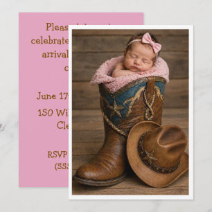 Baby Cowgirl Digital Download Shower Invitation