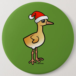 Baby Crane Santa 6 Inch Round Button