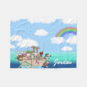 Baby Crib Fleece Blanket Noahs Ark Baby Shower