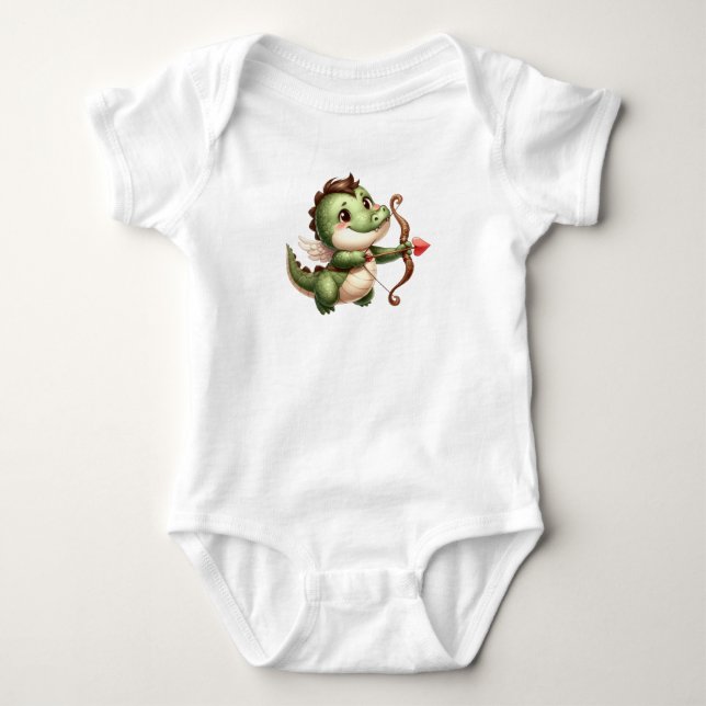 Baby crocodile love bodysuit (Front)