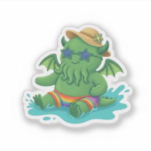 Baby Cthulhu frolicking in water