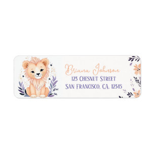 Baby Cub Boho Floral Design - Adresse de retour
