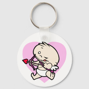 Baby Cupid Aiming For Love Keychains