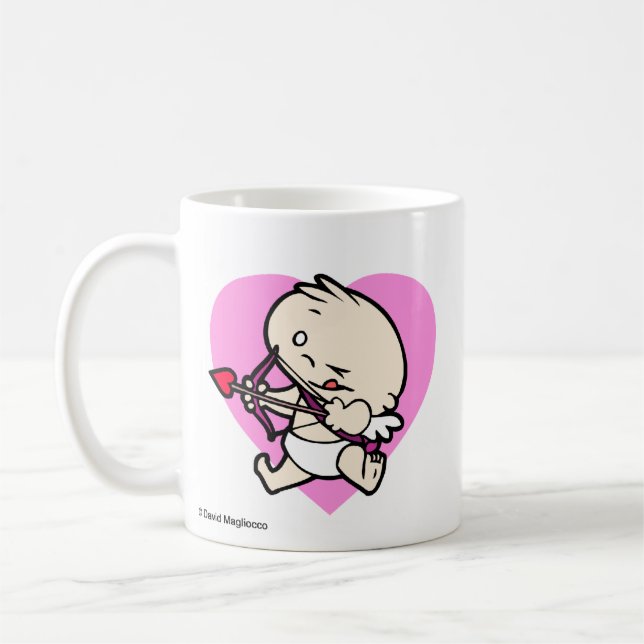 Baby Cupid Aiming For Love Mugs (Left)
