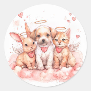 Baby Cupid Trio Sticker Sheet Cute Watercolor