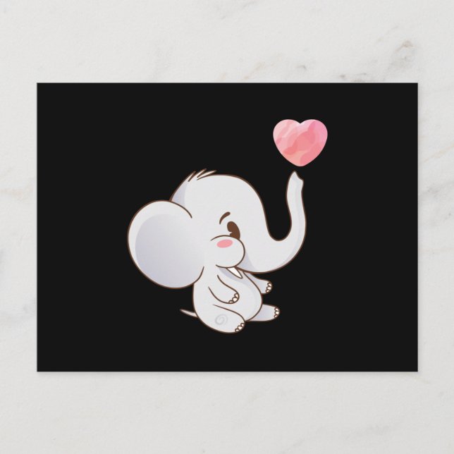 Baby Cute Elephan Postcard (Front)
